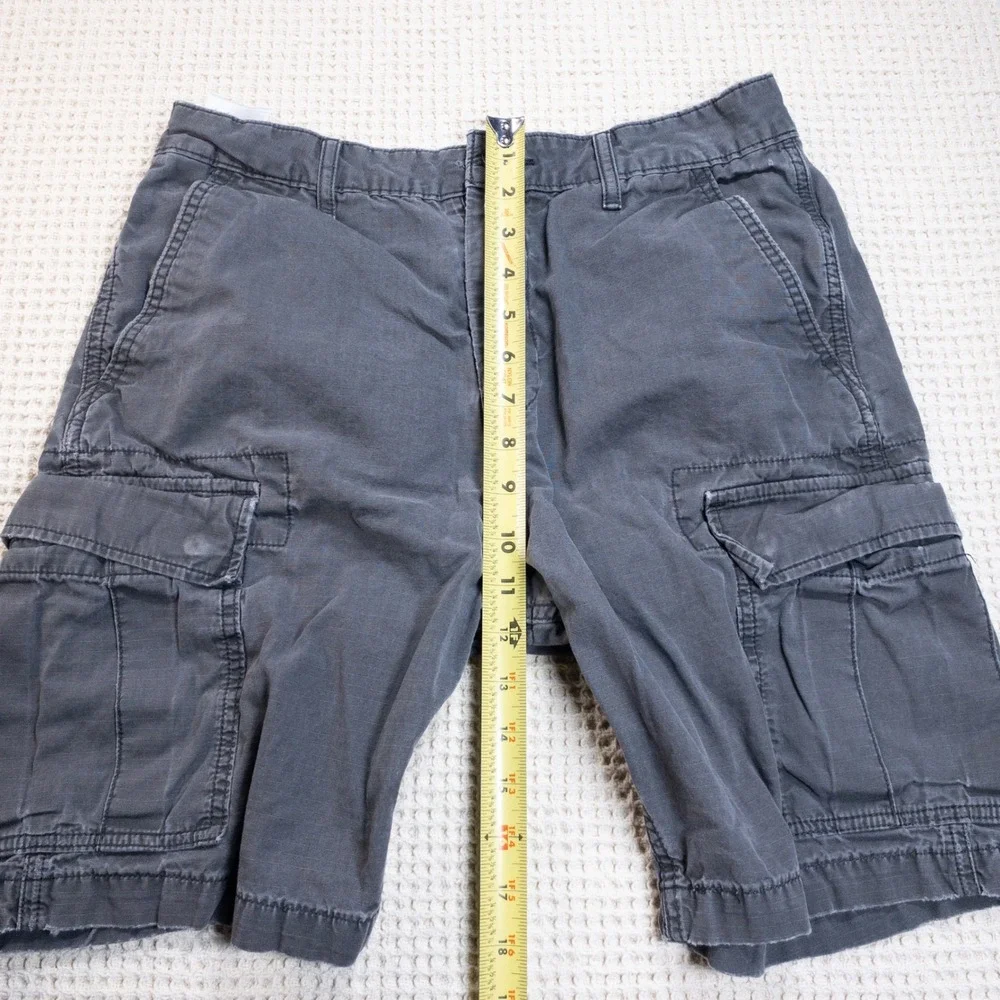 Levis Mens Cargo Shorts Gray Ripstop Utility Pockets Casual Outdoor Size 30